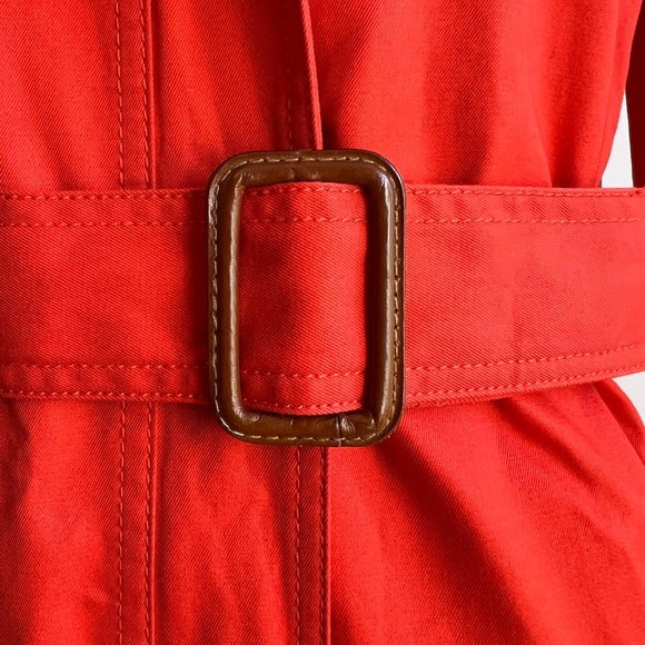 J. Crew Matinee Trench Coat - SIZE 0/MODERN RED - Picture 4 of 14
